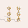 Diamond Heart Chain Edelstahl Ohrringe