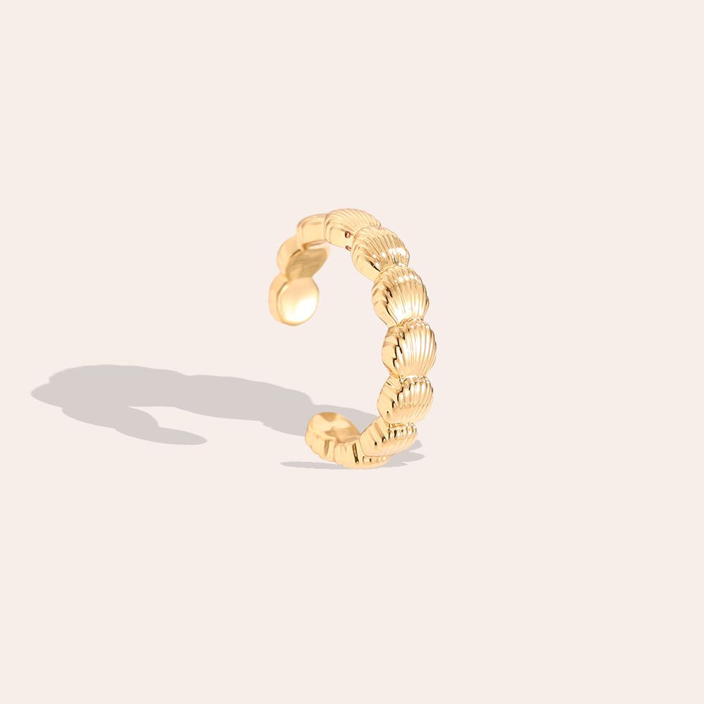 Viele kleine Muscheln Vergoldete Ear-Cuffs