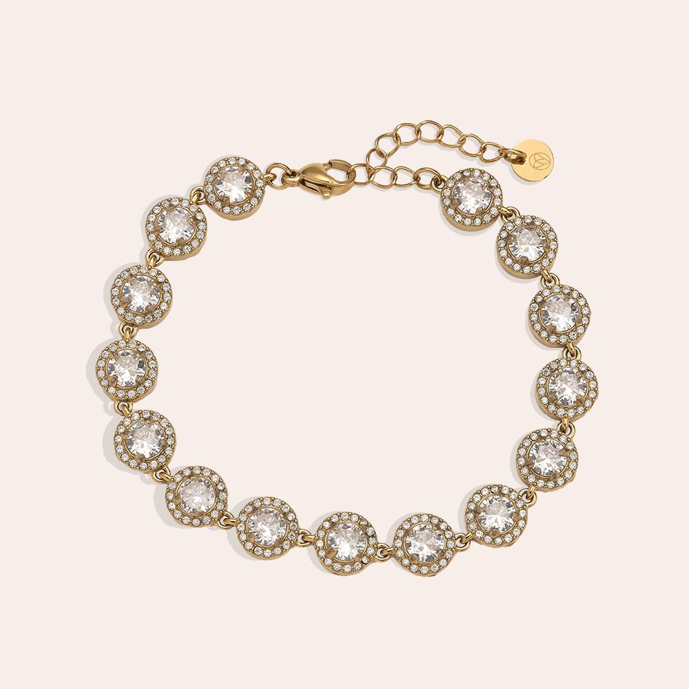 Perfect Diamond Dots Chain Edelstahl Armband