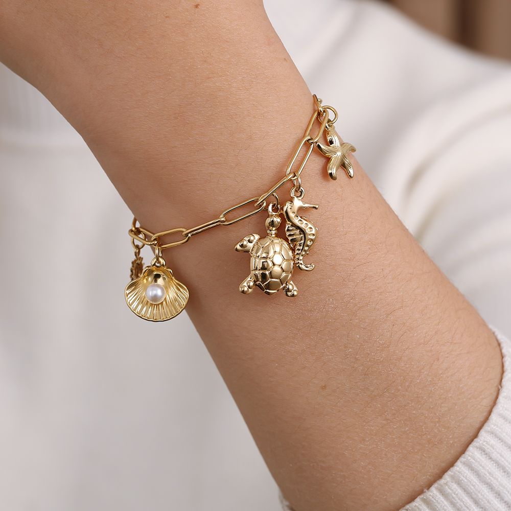 Ocean Love Pearl stainless steel bracelet
