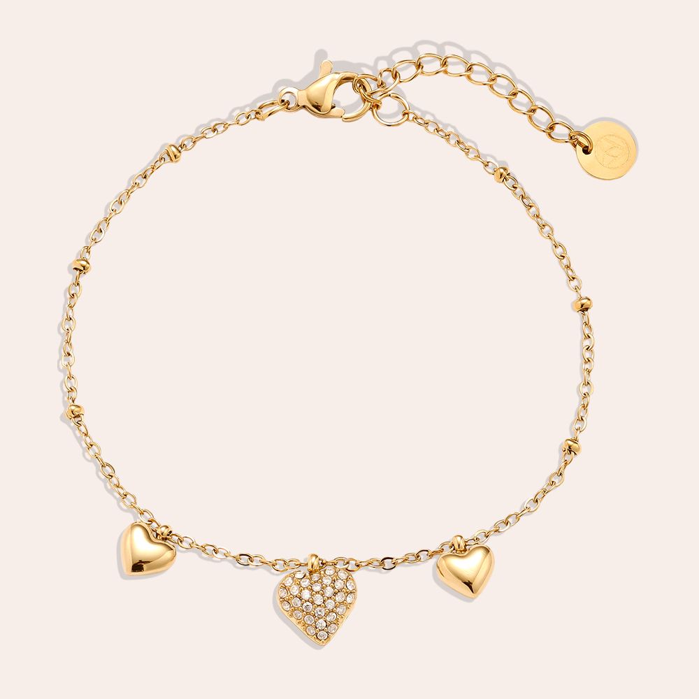 Many Sweet Hearts Edelstahl Armkette