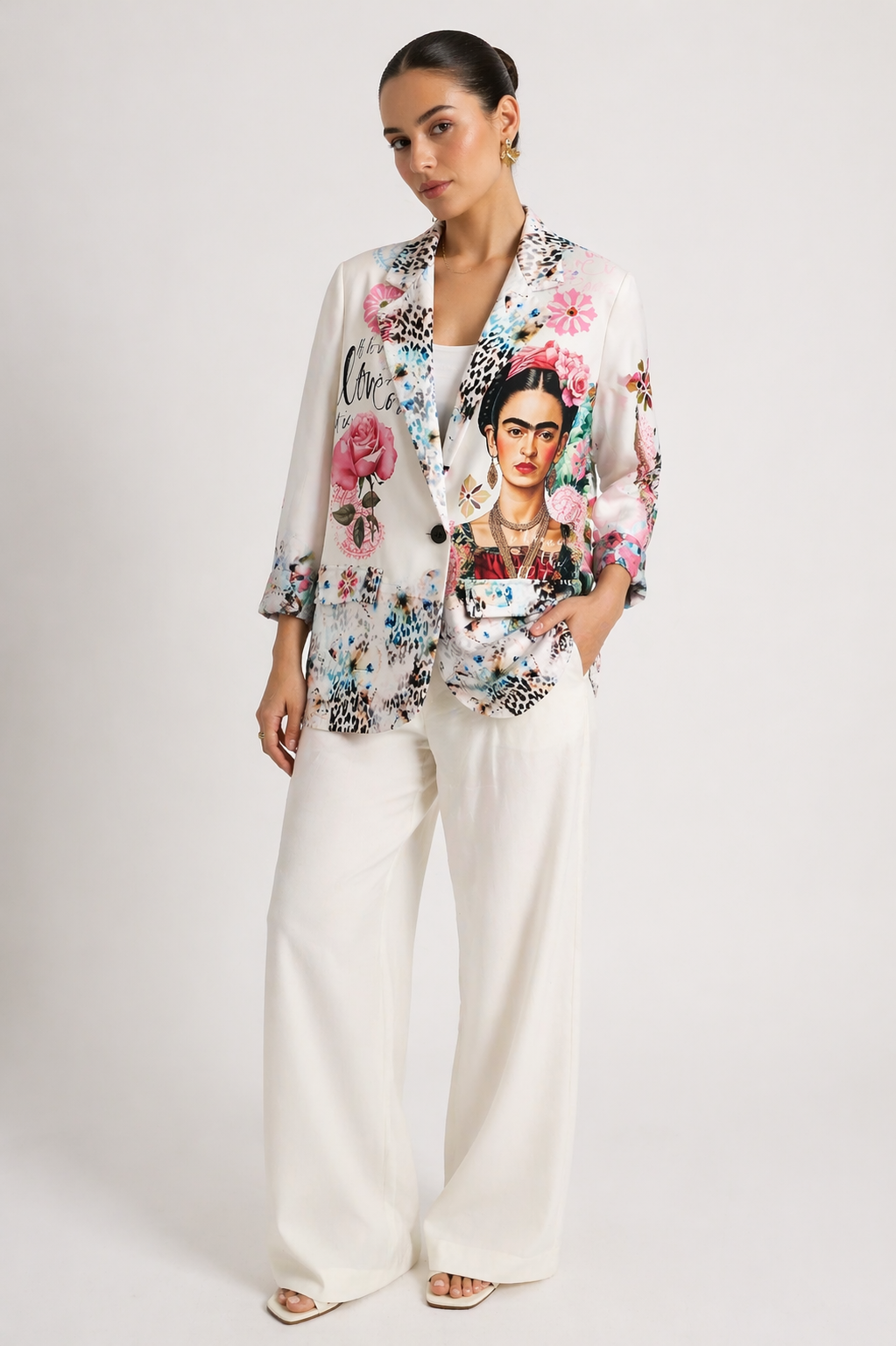 Blazer - Frida Kahlo weiß