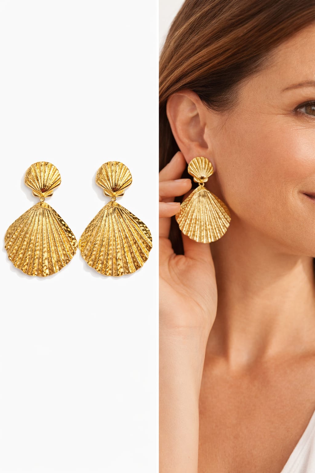 Great Shell Edelstahl Ohrringe